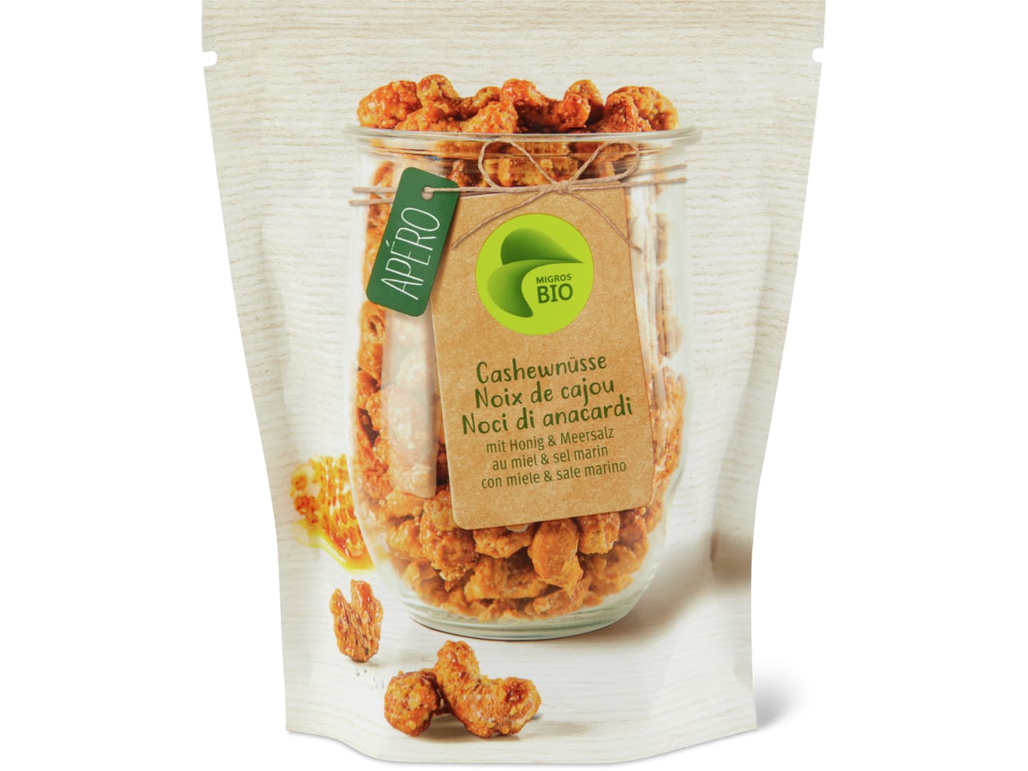 Cashewnüsse · Bio, mit Honig und Meersalz