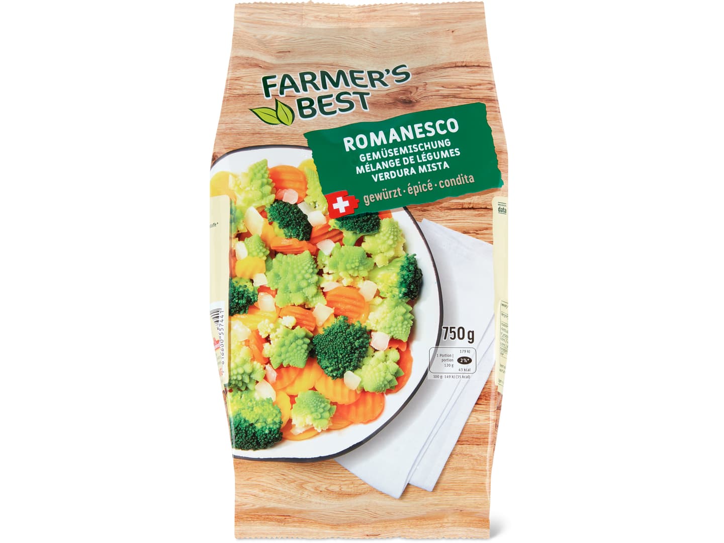 Farmer's Best · Romanesco Gemüsemischung · gewürzt