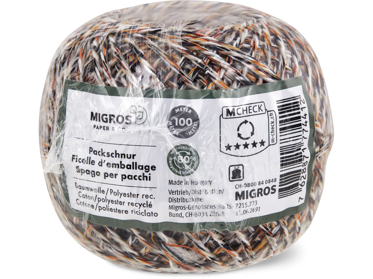 Migros Paper & Co. · Schnur · 100m, bunt