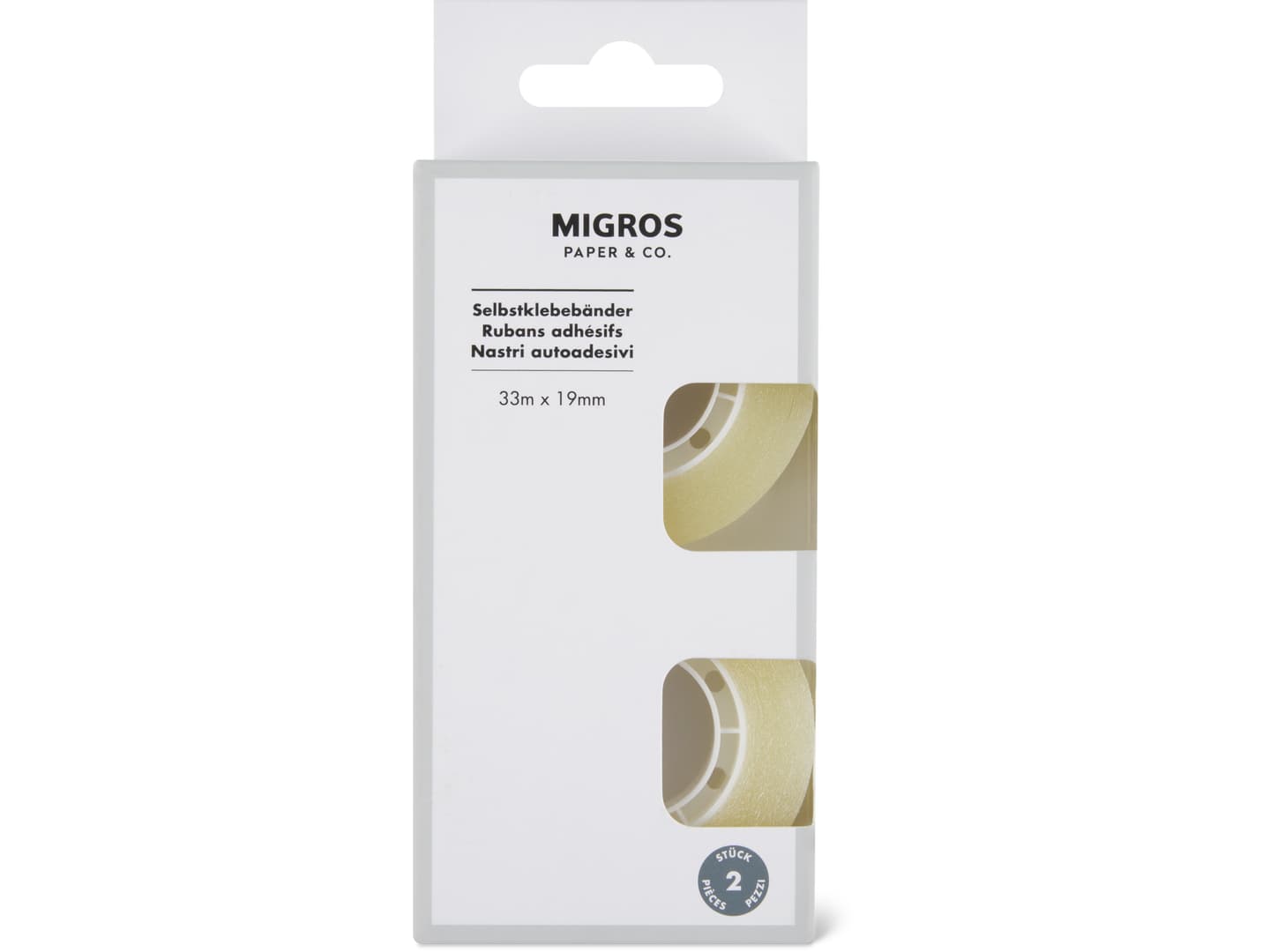 Migros Paper & Co. · Selbstklebeband · 19mmx33m