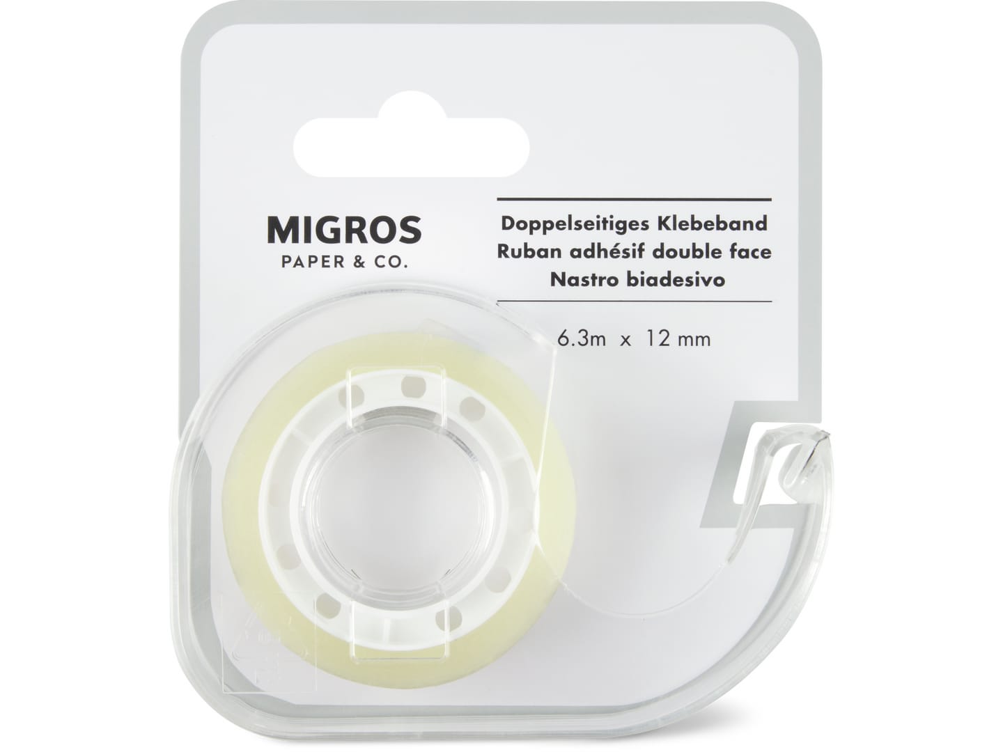 Migros Paper & Co. · Selbstklebeband Abroller · 12mmx6.3m