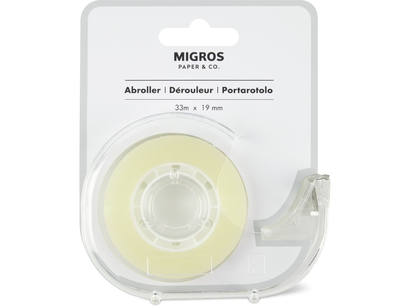 Migros Paper & Co. · Selbstklebeband Abroller · 19mmx33m