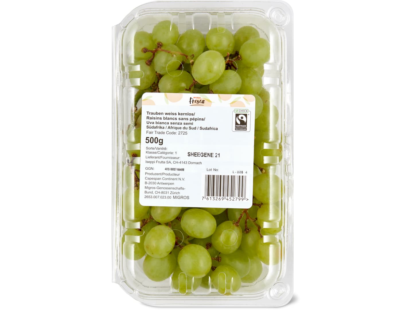 Migros · Trauben kernlos · weiss