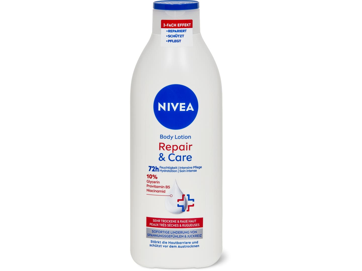 Nivea Repair & Care · Body Lotion · 10% Glycerin, Provitamin B5, Niacinamid