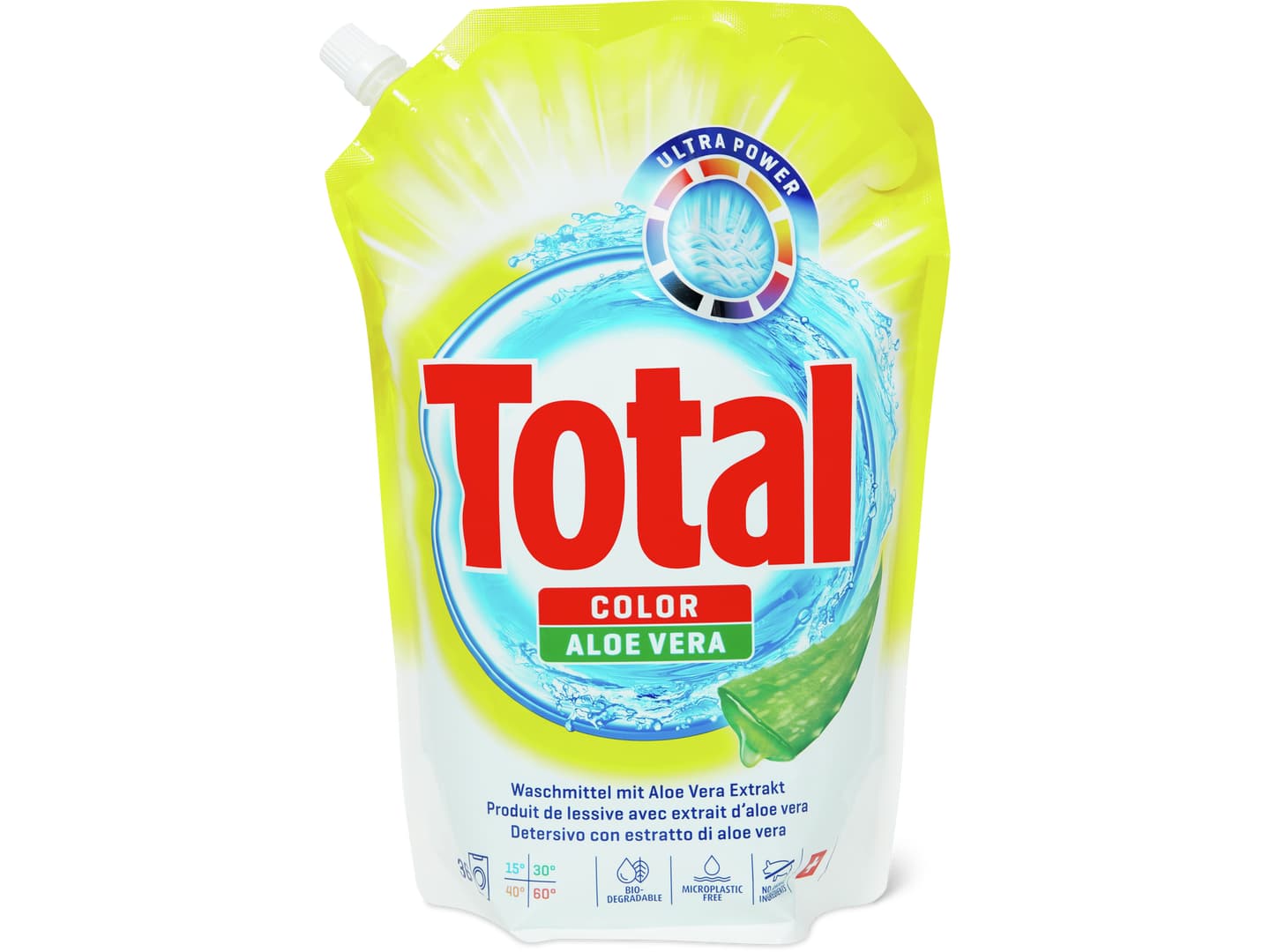 Total · Flüssigwaschmittel · 36 Waschgänge, Color Aloe Vera